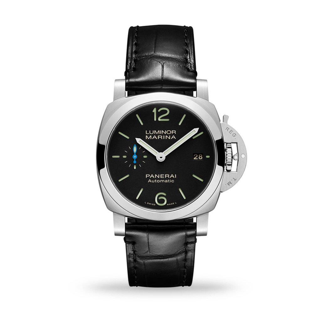 Panerai Luminor Marina Quaranta 40mm Black Dial Leather Strap