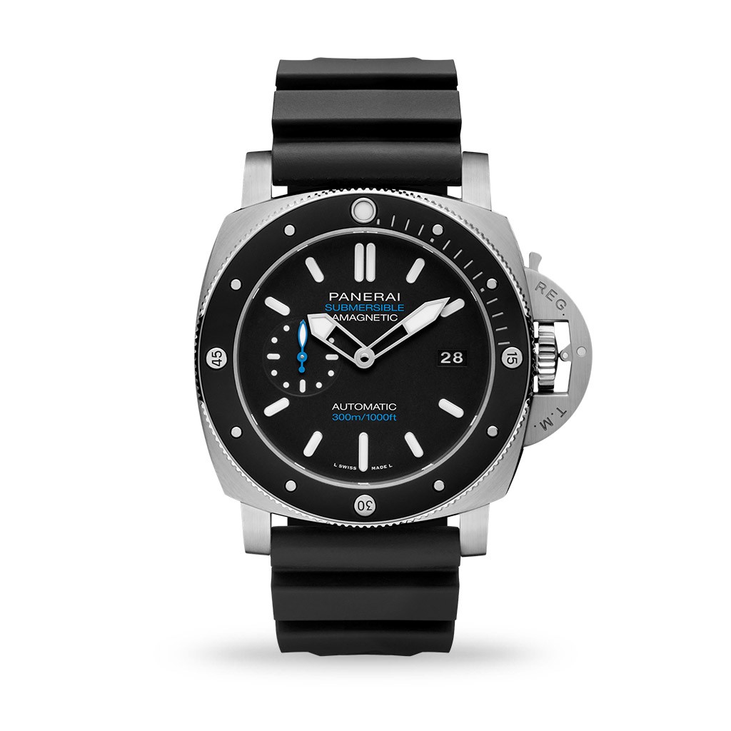 Panerai Submersible Amagnetic 47mm Black Rubber Strap