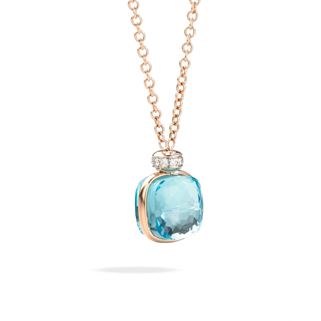 Pomellato Nudo Clessidra Cut Necklace with Sky Blue Topaz