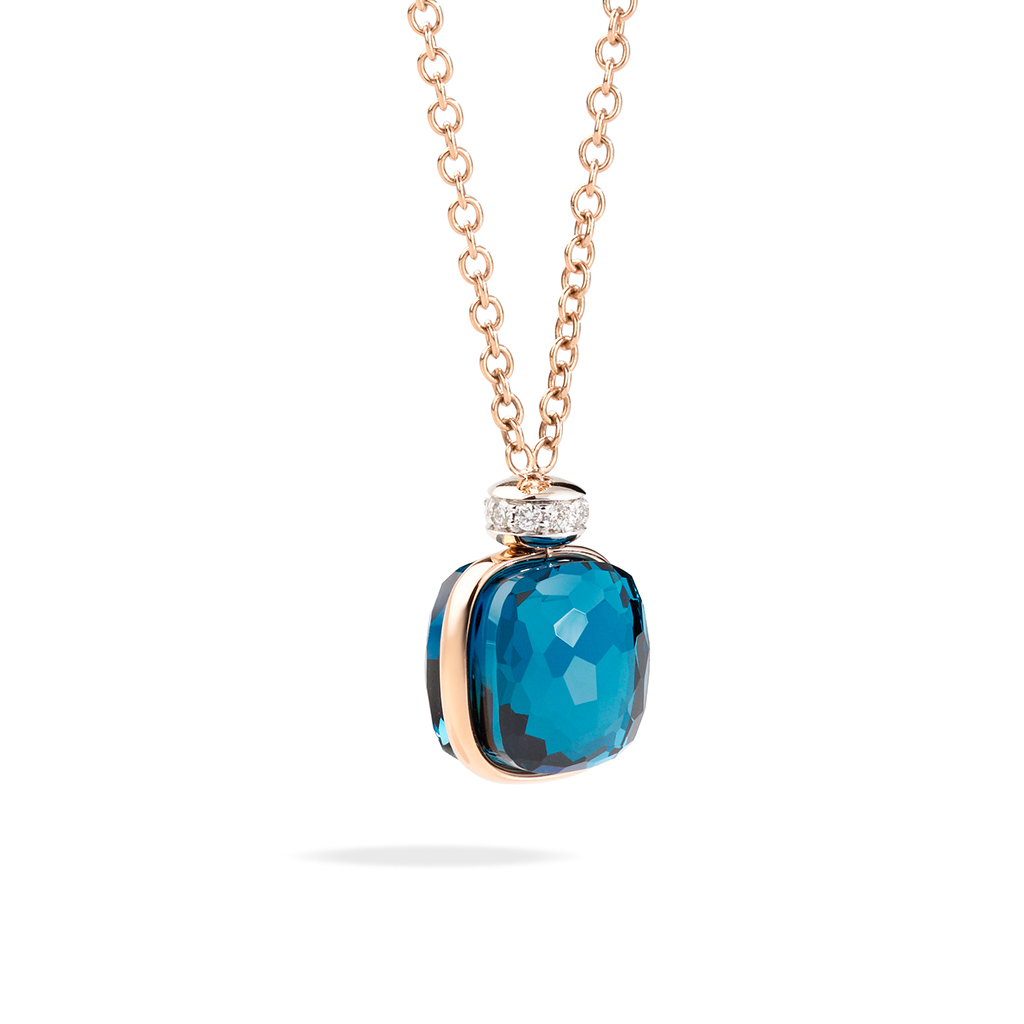 Pomellato Nudo Clessidra Cut Necklace with London Blue Topaz