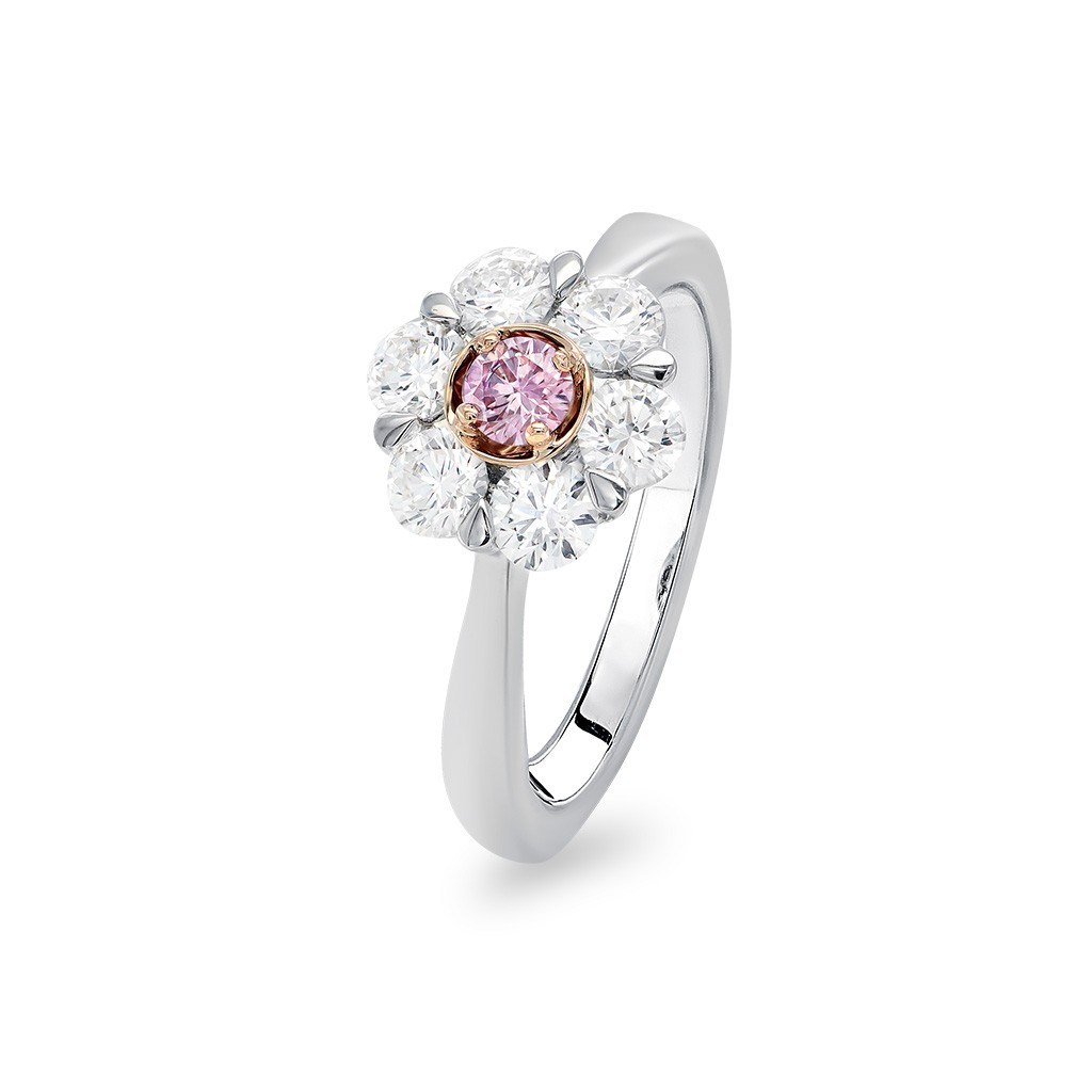 Kimberley White &#038; Argyle Pink Peony Grand Ring