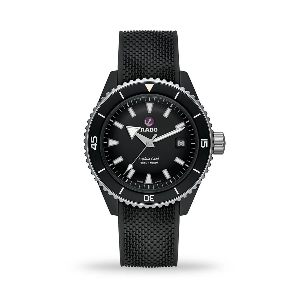 Rado Captain Cook High-Tech Ceramic Diver Automatic 43mm Rubber Strap