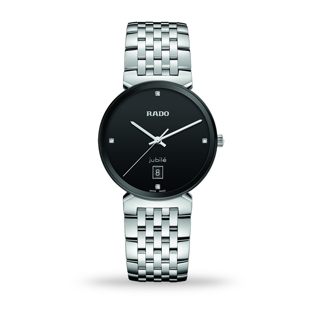 Rado Florence Quartz 38mm Black Dial With Diamonds Bracelet