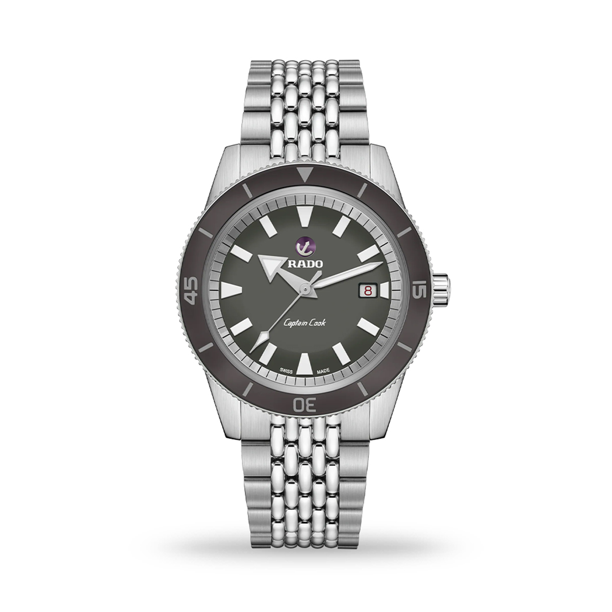 Rado Captain Cook 43mm Automatic Grey Dial Bracelet &#038; Additional Straps