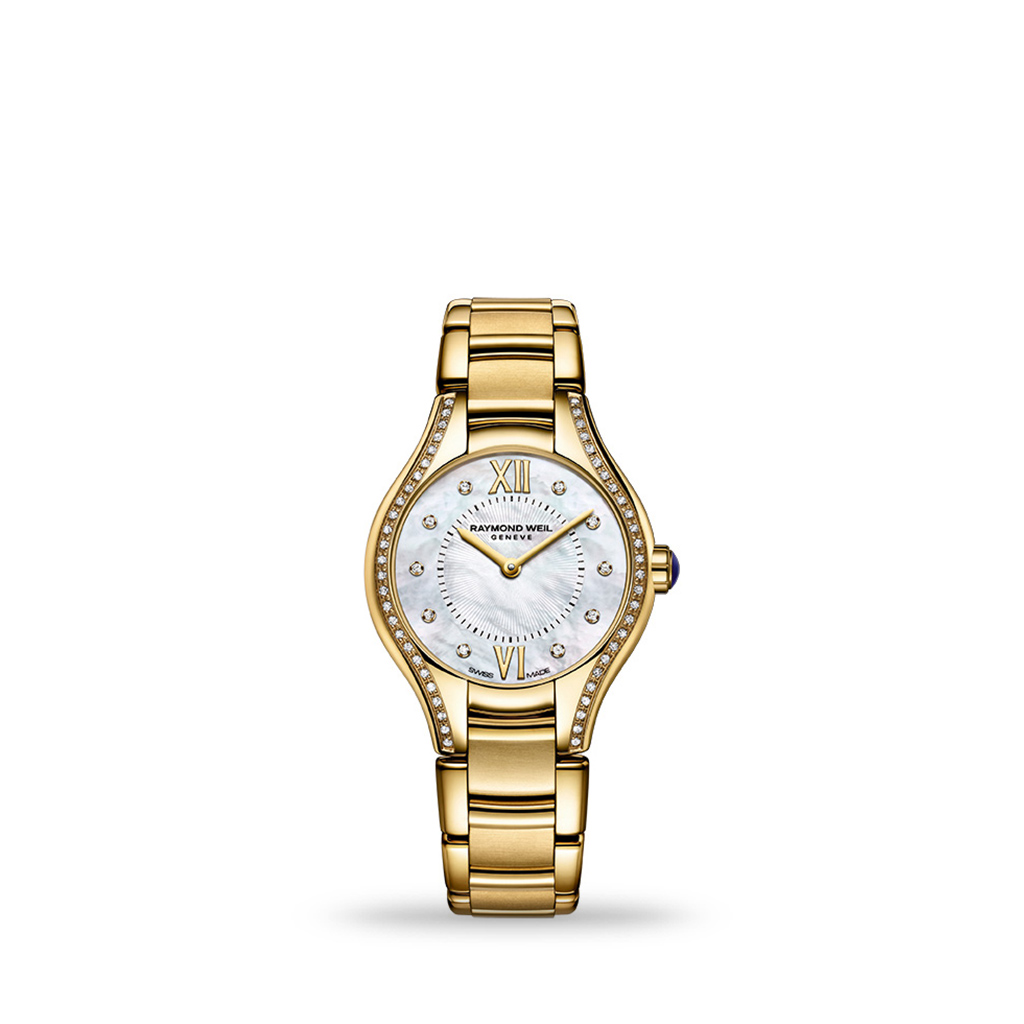 Raymond Weil Noemia Quartz 24mm Diamond Dial Yellow Gold Bracelet