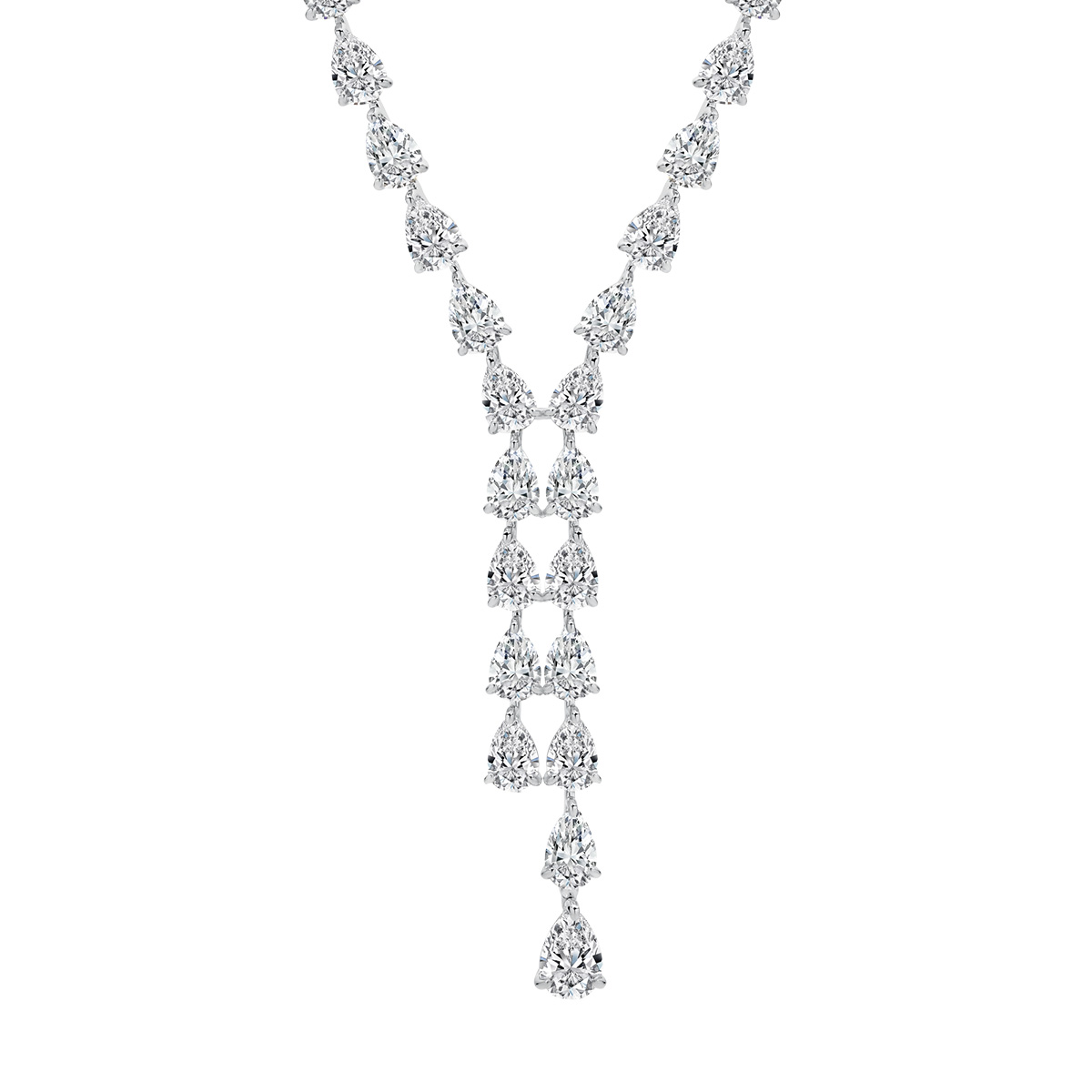 Cubic Zirconia Silver Twin Drop Mariah Collier