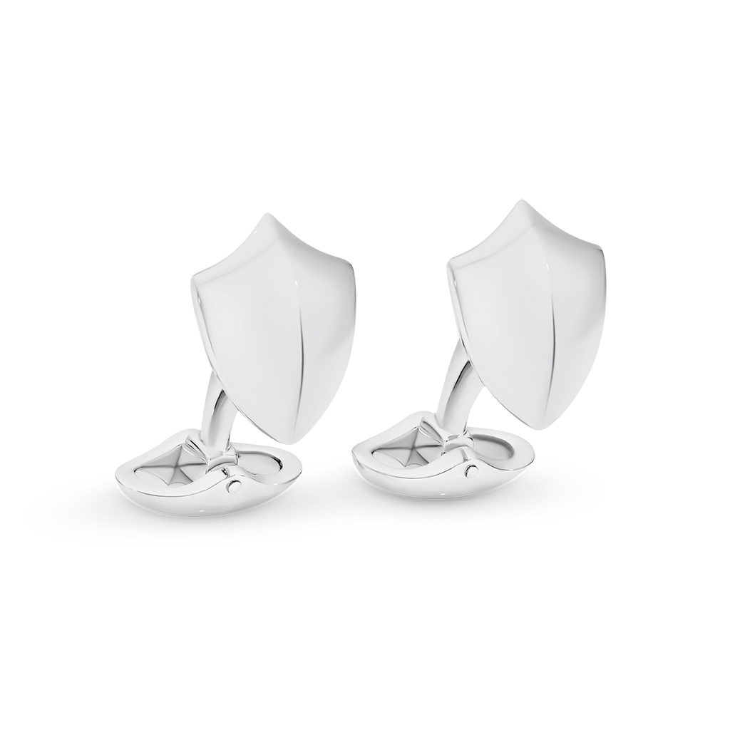 Sterling Silver Shield Cufflinks