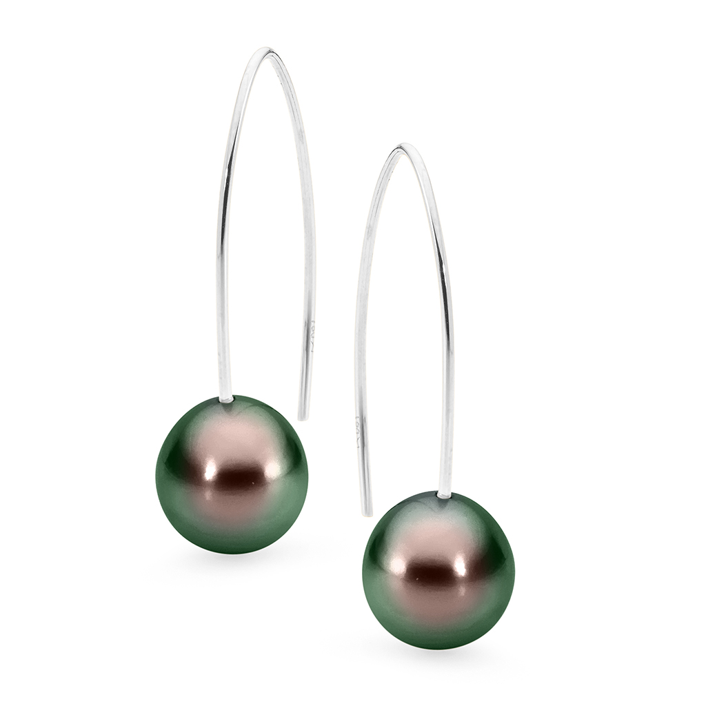 Allure Tahitian Pearl Wire Hook Earrings