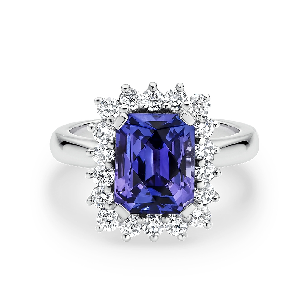 Icon Tanzanite and Diamond Cluster Ring