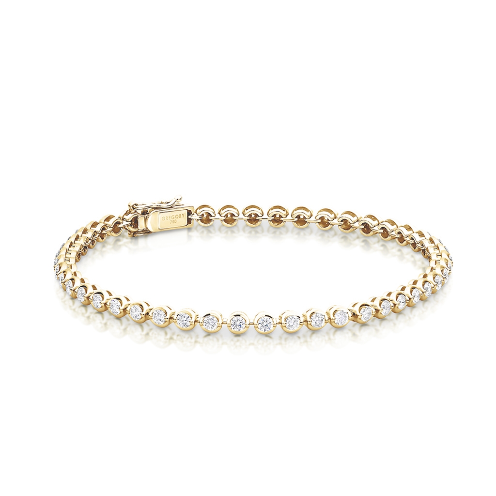 2.00ct Classic Diamond Bracelet Yellow Gold