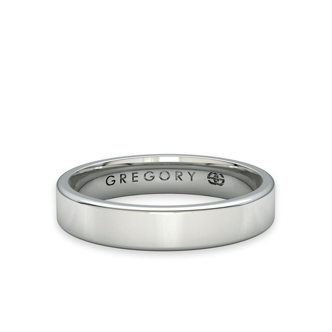 White Gold Classic Wedding Band