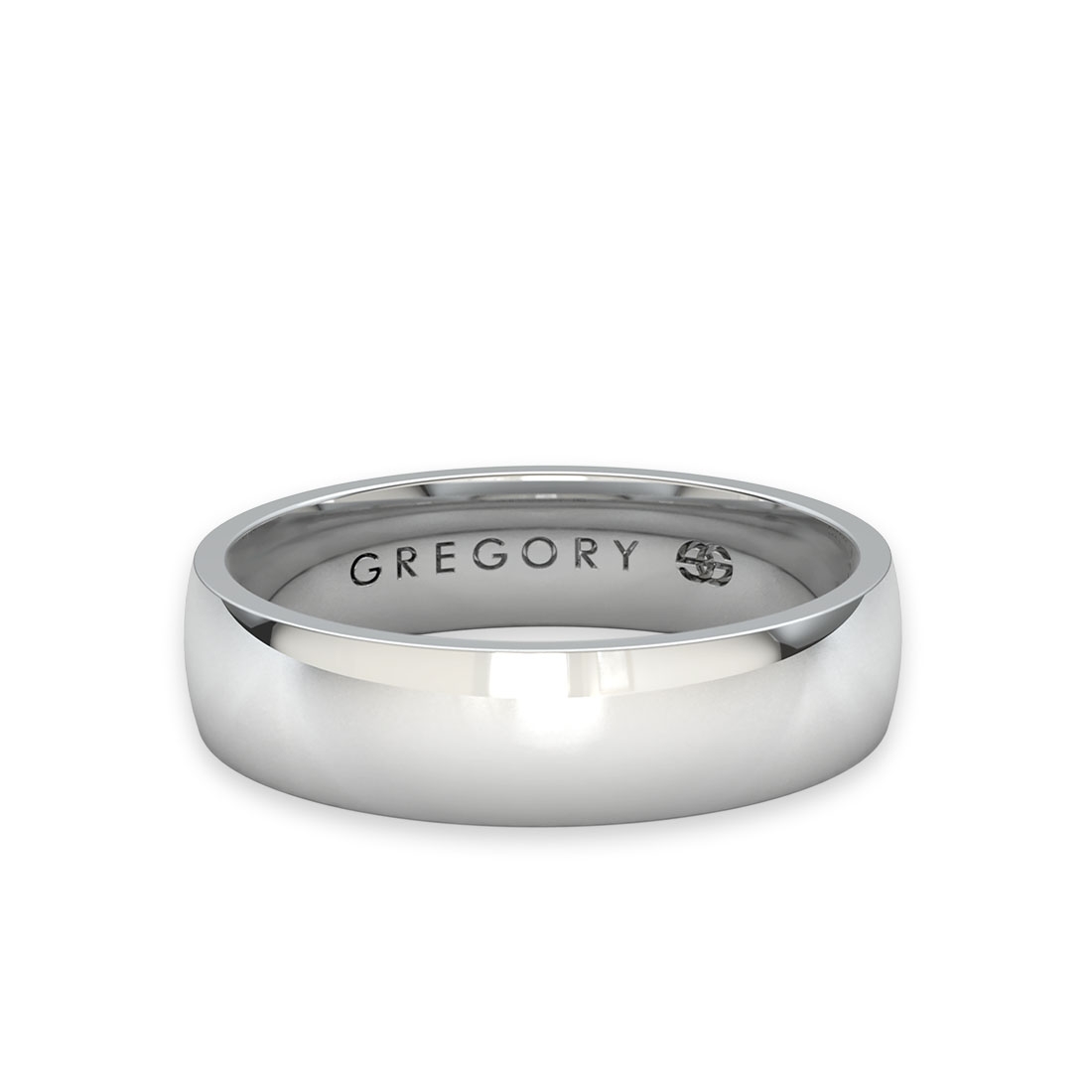 White Gold Classic Wedding Band