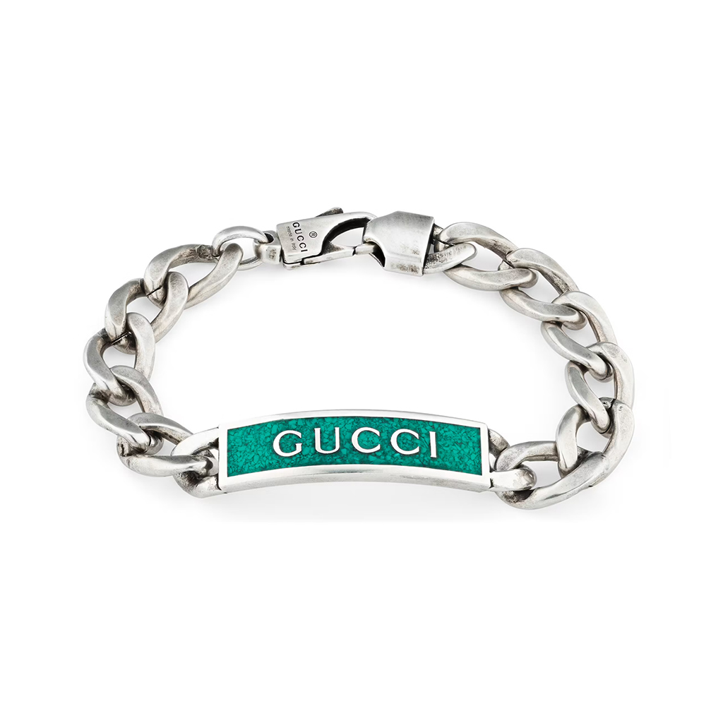 Gucci Enamel Bracelet with Gucci Logo