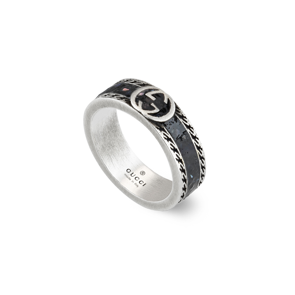 Gucci Interlocking G Ring in Silver