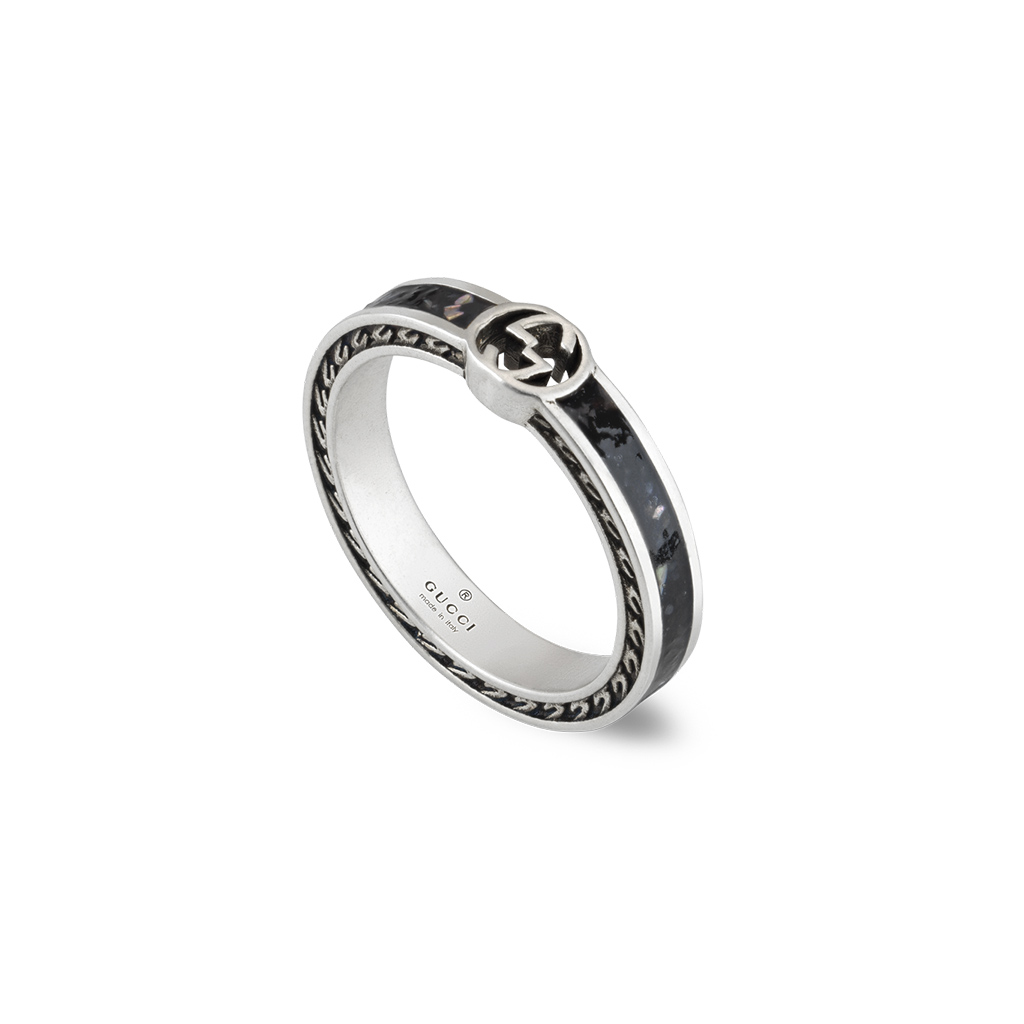 Gucci Interlocking G Ring in Silver